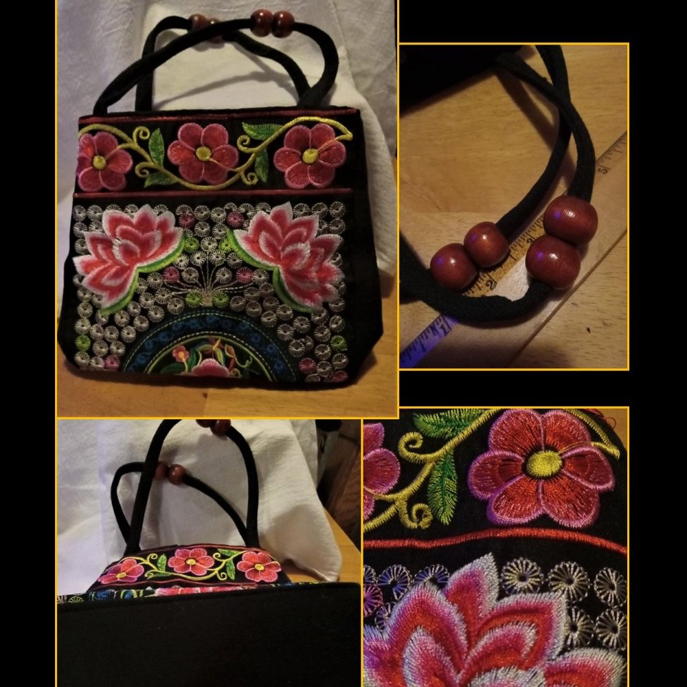 Wonderfully cute small embroidery bag.